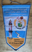 rp082 - East German Wimpel Pennant - c1989 Sea Fishing Competition Angling in Rostock