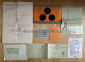 ab461 - c1950s to 80s West Berlin registered blind person lot - includes armband