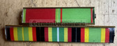 is010 - 5 place paper medal ribbon bar - Grenztruppen Border Guards - Senior NCO or Mid Officer rank