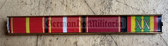 is015 - 4 place paper medal ribbon bar for wear on shirts - NVA or Stasi senior Officer rank