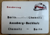 ab558 - DR Deutsche Reichsbahn - Berlin to Chemnitz train - promotional cup coaster or similar