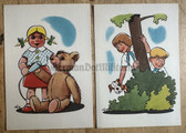 ab514 - 4 - pair of promotional postcards - c1960s Berlin Radio children's programme