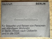 ab519 - c1983 pocket guide for West Berliners to visit East Berlin and the DDR