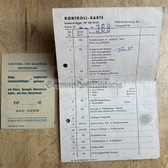 ab523 - East German price tag & quality control sheet for a car trailer