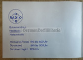 ab557 - 4 - Radio DDR - children's radio station - invitation & song card for 35th anniversary of the GDR