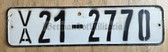 ab544 - original pre 1976 NVA vehicle registration number plate