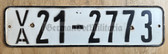 ab546 - original pre 1976 NVA vehicle registration number plate