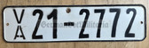 ab547 - original pre 1976 NVA vehicle registration number plate