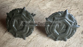 su083 - Soviet Army Chemical Troops field service collar tabs devices - pair