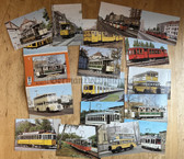 ab574 - East German set of postcards in folder - historic Berlin Public Transport Busses, Trams and Trains