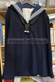 kmo009 - Volksmarine VM Navy blue sailor Matrose shirt with Kieler Kragen and knot - size sg48
