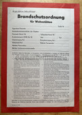 oo032 - Brandschutzordnung - East German fire & safety rules for display in buildings - poster