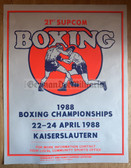 ab579 - c1988 US Army boxing competition in Germany - Kaiserslautern - large original poster