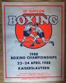ab580 - c1988 US Army boxing competition in Germany - Kaiserslautern - large original poster