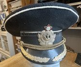 wo241 - Soviet Navy senior officer - winter service visor hat - size 55