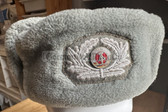 wo371 - c1960's NVA Army, Grenztruppen & Stasi career soldier/Officer Winter Fur Cap Ushanka with embroidered cap badge - size 55