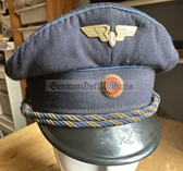 wo392 - c1960s East German Deutsche Reichsbahn DR railways visor hat - size 55