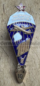 su128 - Soviet Army instructor parachute paratrooper jump badge with repeat hanger