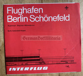 oz045 - c1976 dated East German national airline INTERFLUG poster about Berlin Schönefeld Airport - aviation