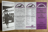 oz035 - c1979/80 East German national airline INTERFLUG - in flight on board intercontinental routes time table - German language