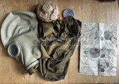 wo490 - East German civilian gas mask - complete with bag, filter, spare anti-fog lenses & East German user manual