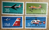 od082 - Interflug DDR Airline - East German postage stamps set