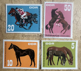od093 - horse racing & breeding in the DDR - East German postage stamps set