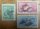 od107 - motorbike and motocross in the DDR in 1963 - East German postage stamps set