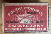 oo224 - 11 - original WW2 Polish occupation match box - stamped with Generalgouvernement