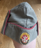 rp021 - c1960s East German GST paramilitary youth overseas cap Schiffchen with pull down flaps - size 57
