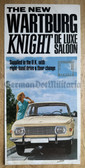 ab638 - c1967 IFA Wartburg 353 Knight De Luxe Saloon sales flyer booklet in English language for the British market