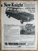ab639 - c1968 IFA Wartburg 353 Knight Tourist Estate Review from MOTOR magazine sales flyer booklet in English language for the British market
