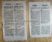 ab646 - c1910 dated - two Prague Praha city documents - Czech Bohemia - tax announcements - German & Czech language