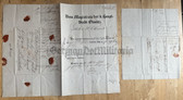 ab667 - 30th October 1838 dated tax demand from the city of Olmütz (today Olomouc in Czech Republic) & letter from 1816