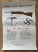 po015 - British WW2 Home Guard German weapons training poster - Machine Carbine Steyr Solothurn