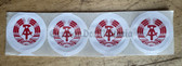 od117 - set of four DDR car tax stickers for number plates - IFA, Trabant, Wartburg, Barkas, etc