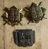 om699 - CSFR 1990 to 1992 transitional Czechoslovakia set of 3x cap badges