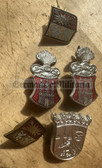bw060 - lot of German state Feuerwehr Fire Service cap badges