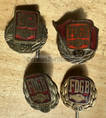 oa032 - FDGB East German Trade Union 40 and 50 years membership anniversary badges set