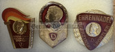 ab931 - set of three MfS Stasi Staatssicherheit Dynamo sports honour badges - Dzierzynski Sportler