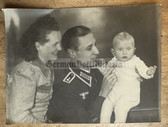 gw143 - Wehrmacht Heer medical Feldwebel with wife and baby large photo