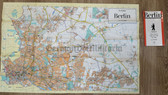 od205 - c1977 East German map of the City of Berlin & guidebook - wall chart type - measures 38" x 26 3/4"