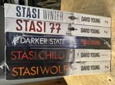 ab949 - 5x book set by David Young - fiction about the Stasi - books in English language