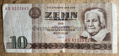 od128 - East German 10 Marks issued banknote from 1975 - legal tender - ciculated