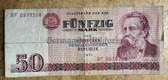 od138 - East German 50 Marks issued banknote from 1975 - legal tender - ciculated