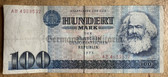 od140 - East German 100 Marks issued banknote from 1975 - legal tender - ciculated