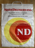 ac224 - DDR plastic carry bag - Neues Deutschland - main newspaper of the SED