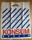 ac228 - East German plastic carry bag - KONSUM shops trade organisation in Berlin