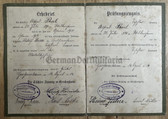 ac207 - c1914 German Vocational qualification cert booklet - a Joiner from Grossenhain