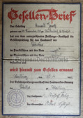 ac208 - c1936 German Vocational qualification cert booklet - a Baker from Weilburg